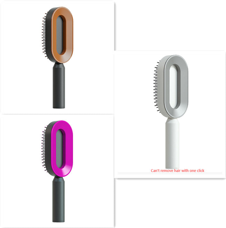 Self-Cleaning Hair Brush – Scalp Massage & Anti-Static Comb