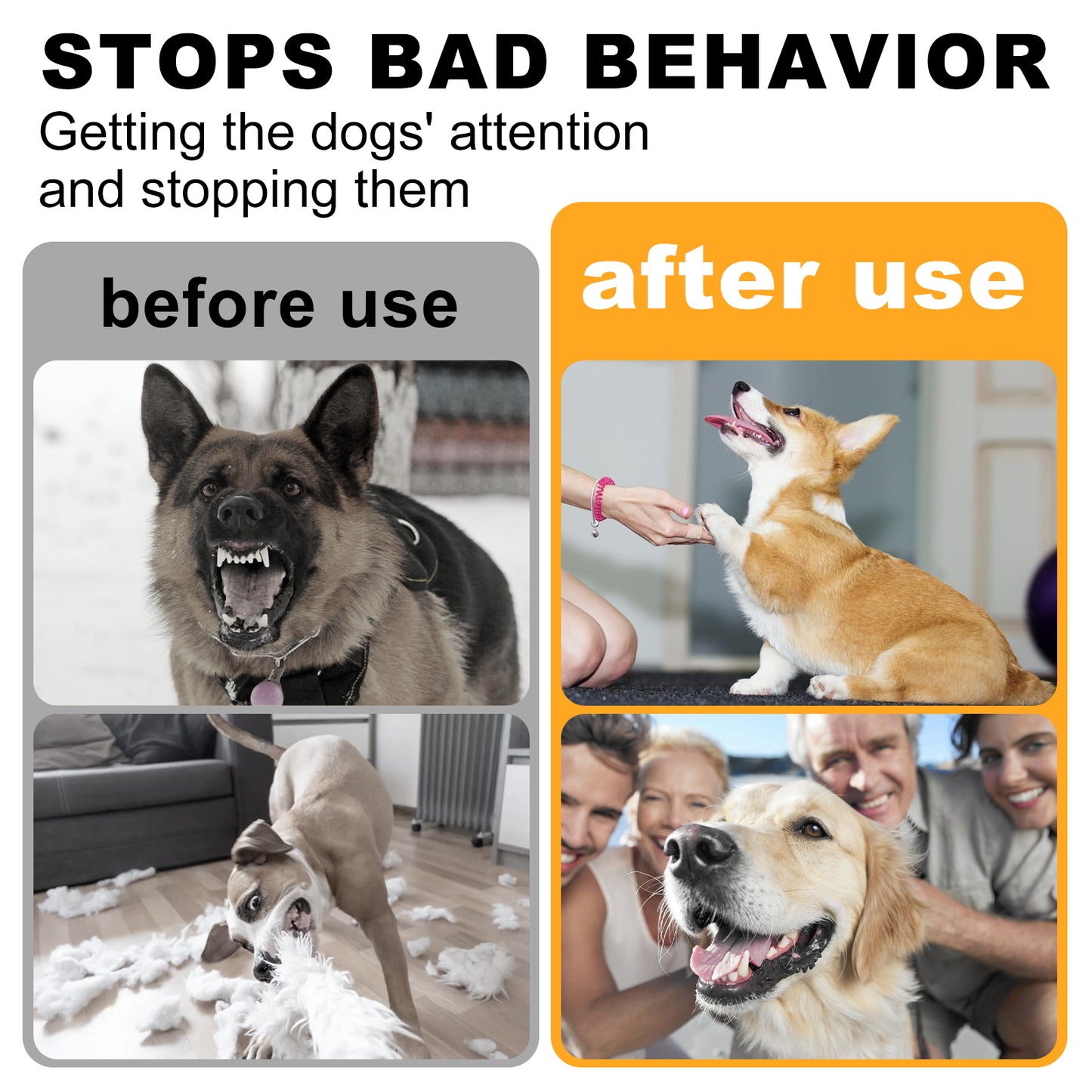 Ultrasonic Dog Bark Deterrent Anti-Barking Device 3 Modes 50FT Range Indoor & Outdoor for All Dog Sizes