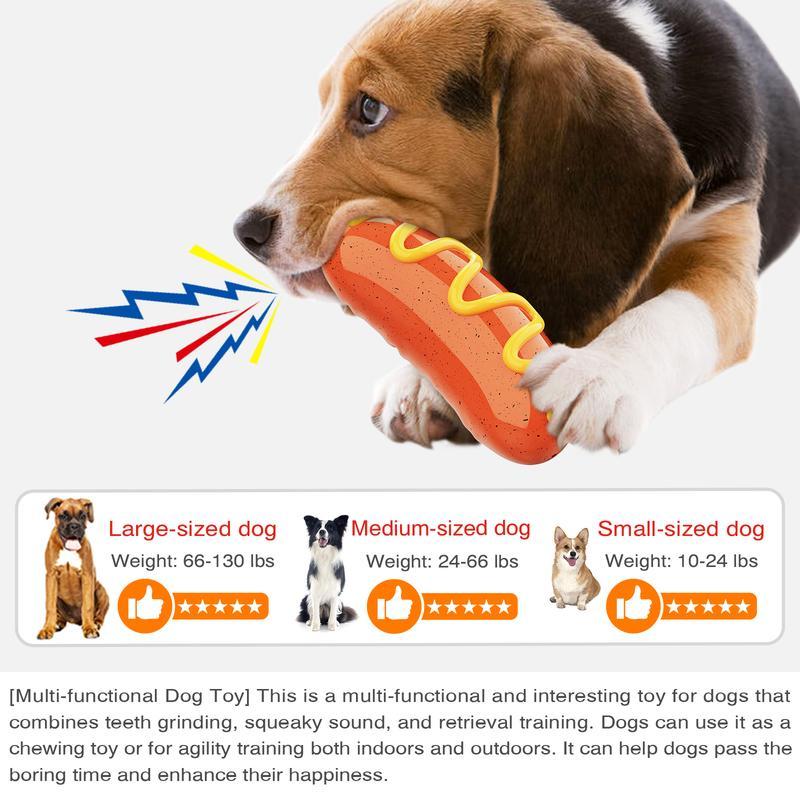 PPOKEl Indestructible Dog Chew Toy – Tough Rubber Toy for Aggressive Chewers, Orange