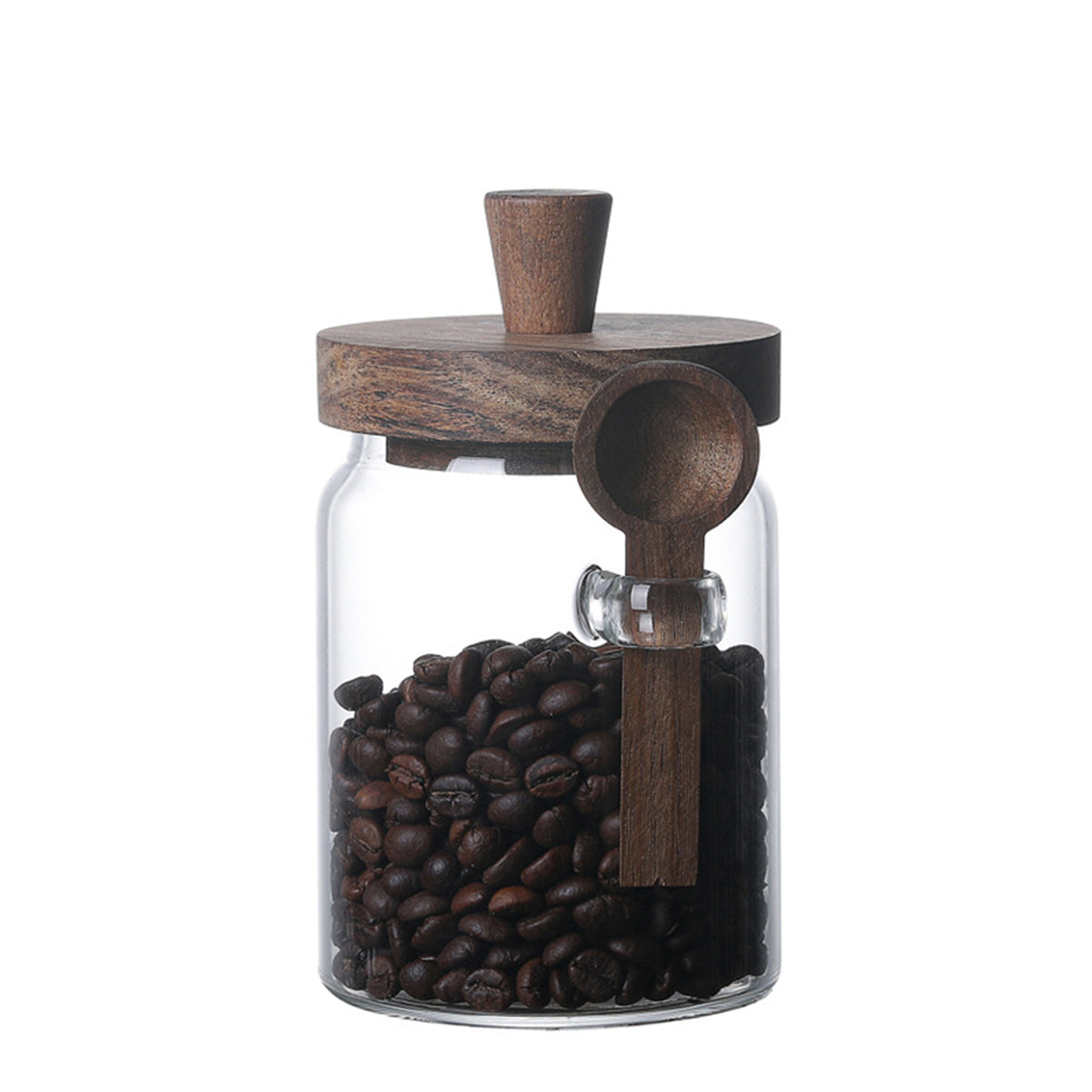 3PCS Glass Coffee Jars with Spoons – Tea, Candy & Biscuit Storage Containers Set