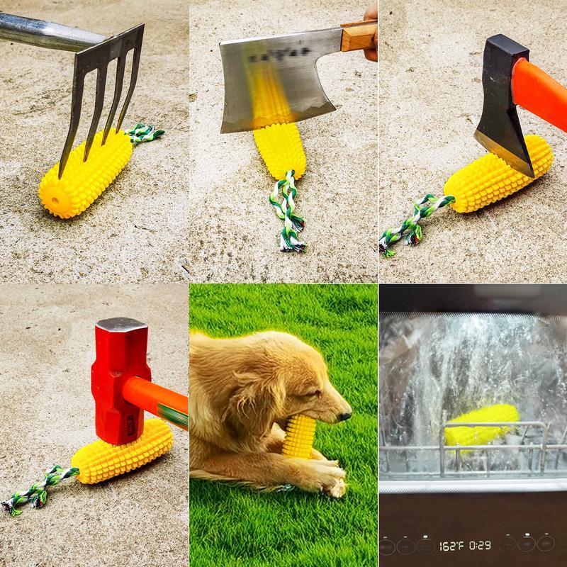 PROKEl Corn Stick Dog Chew Toy – Squeaky Rope for Small, Medium & Large Breeds, 5.8"