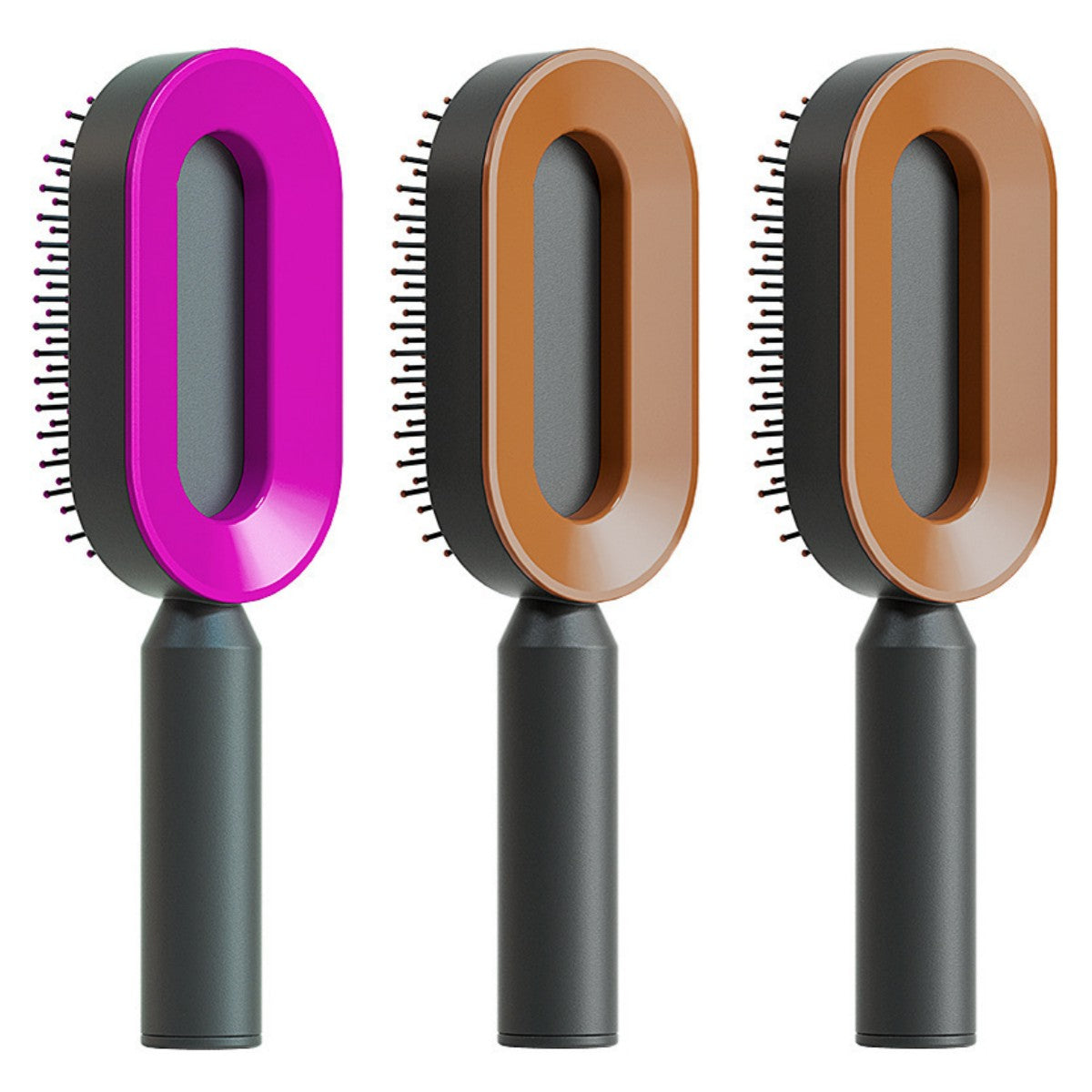 Self-Cleaning Hair Brush – Scalp Massage & Anti-Static Comb