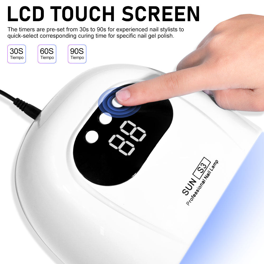 UV LED Nail Lamp With 3 Timers, Smart Sensor & LCD Display for Gel Nails