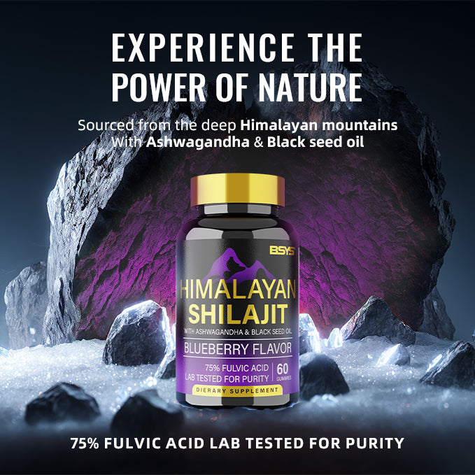 BSYS Shilajit Gummies 60’s – Natural Energy, Stamina & Vitality Support Supplement