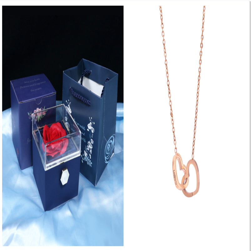 Rotating Soap Flower Rose Gift Box – Creative Jewelry & Valentine’s Day Gift for Women