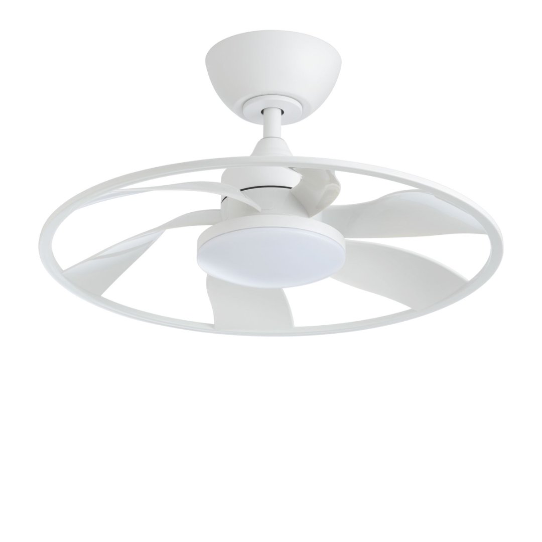 Light Pro 22-Inch LED Smart Ceiling Fan Matte White DC Motor