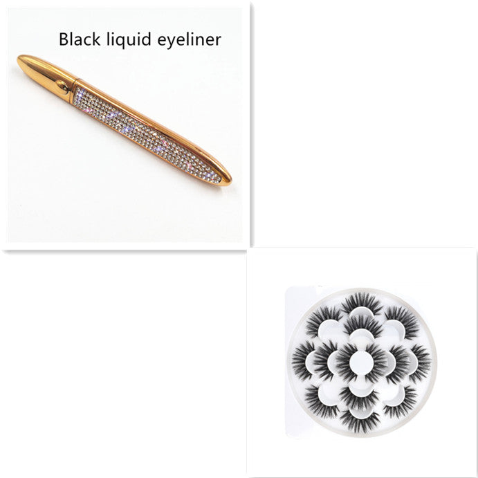 Multicolor Self-Adhesive Eyeliner with False Eyelashes – Easy, Long-Lasting Eye Makeup