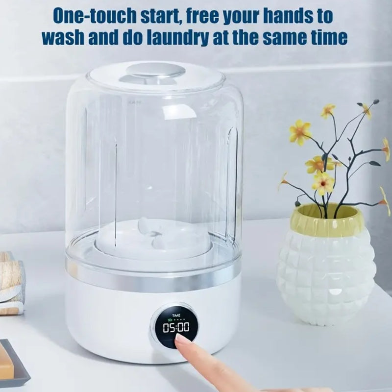 Portable Mini Washer USB Rechargeable 1.2L Travel Washing Machine