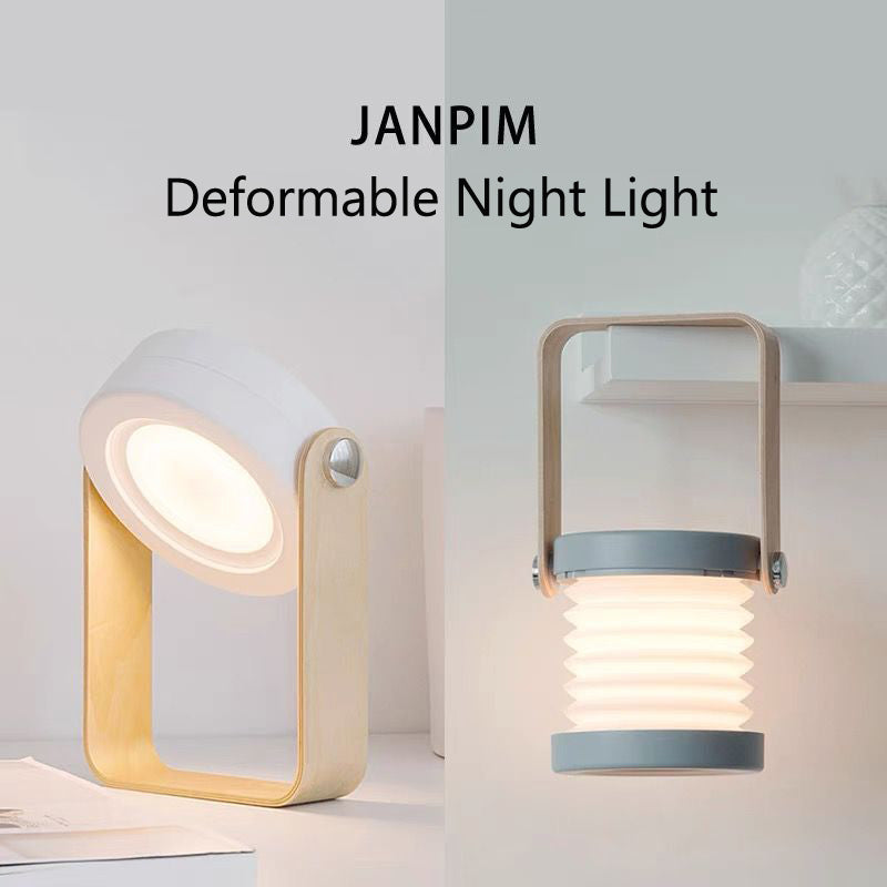 Foldable Touch LED Night Light – Dimmable Portable USB Rechargeable Lantern Lamp