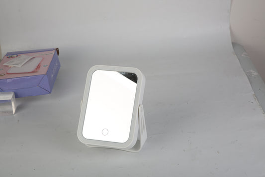10X Magnifying Lighted Double-Sided Travel Makeup Mirror - USB Rechargeable