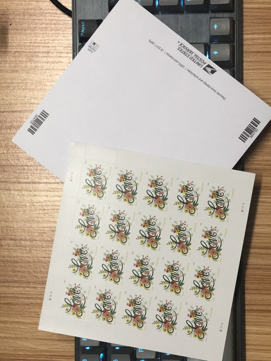USPS First-Class Forever Stamps – Love Flourishes Design (Free Shipping)