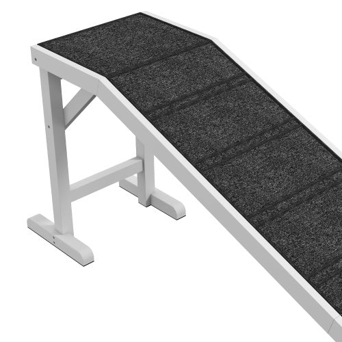 Dog Bed Ramp with Non-Slip Carpet – Sturdy Pet Ramp with Top Platform for Small & Senior Dogs