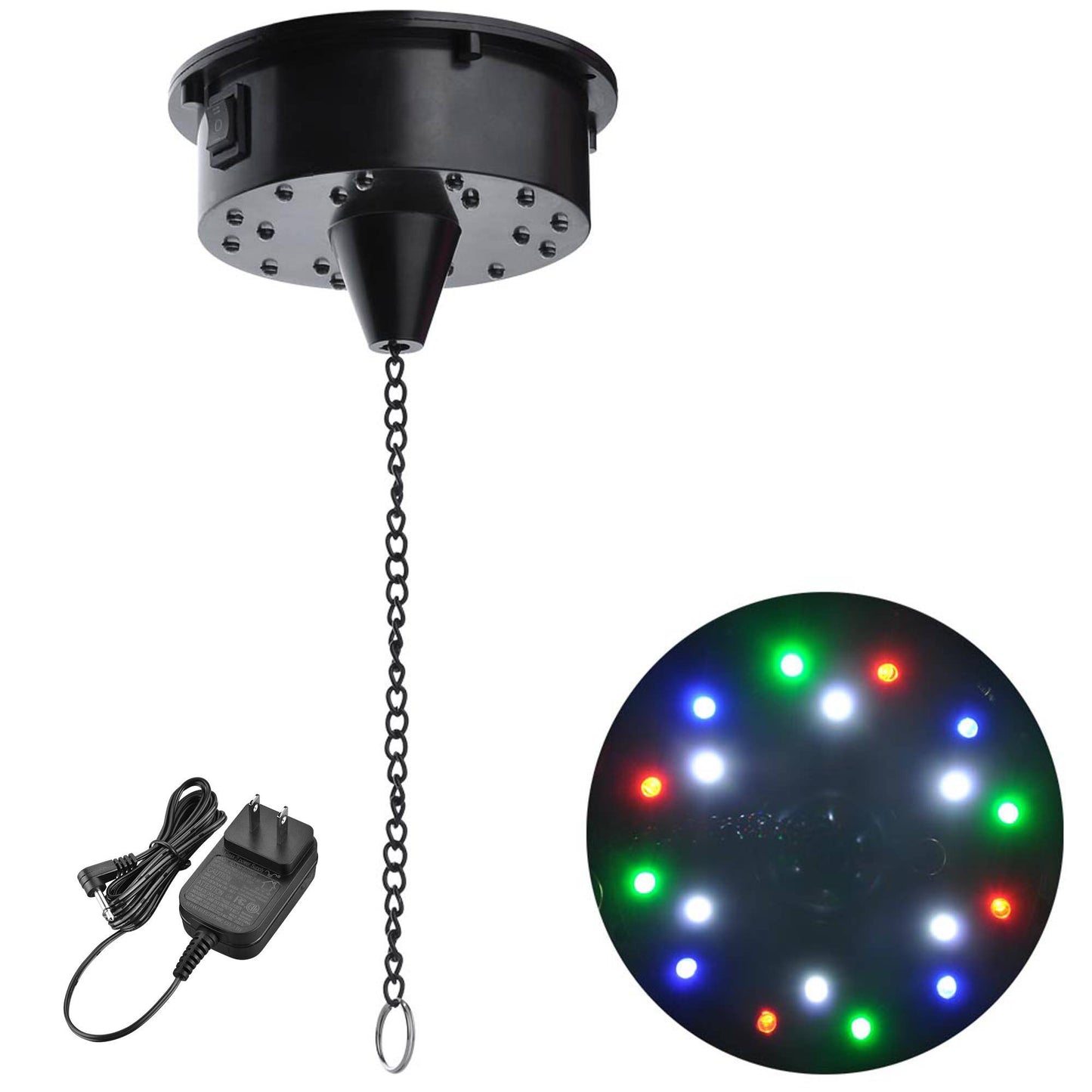 Mirror Ball Motor 6RPM with LED RGBW Lighting