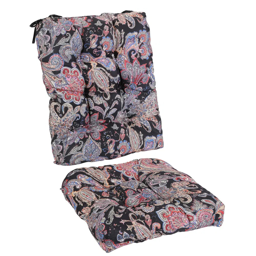 Waterproof Rocking Chair Cushion Set – Upper & Lower Back Seat Pads with Non-Slip Ties
