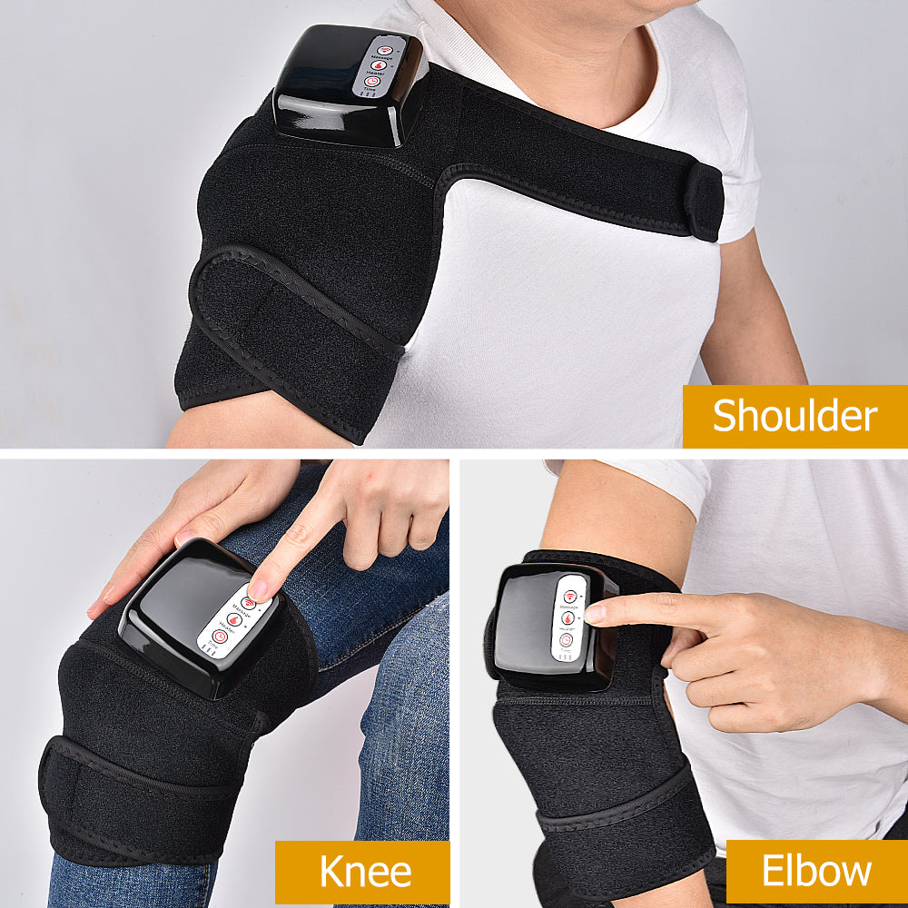 Infrared Heated Knee & Elbow Massager Wrap – Vibration Pain Relief Support