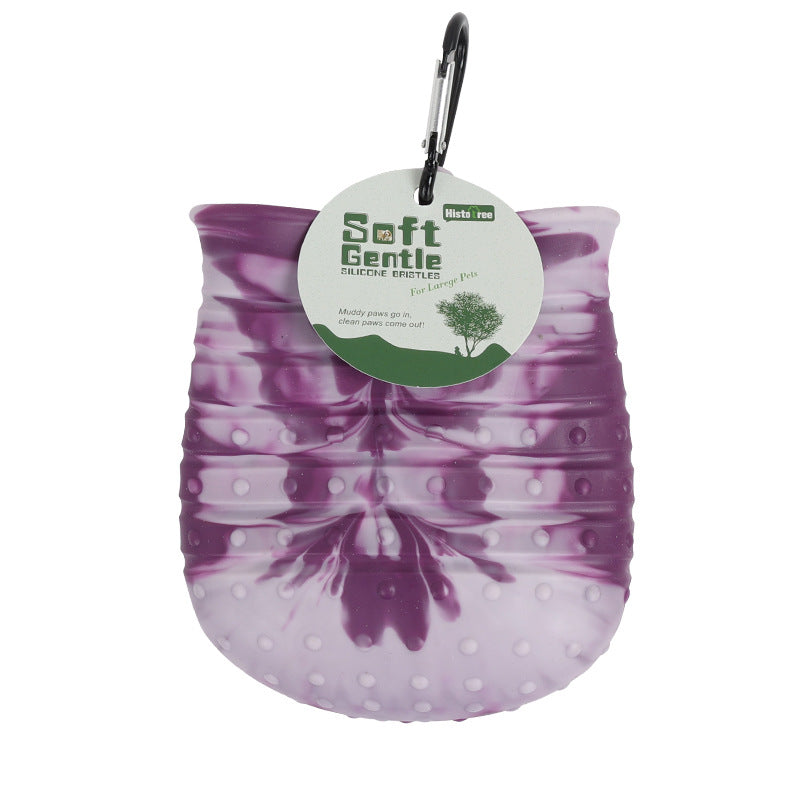 2-in-1 Dog Paw Cleaner Cup – Soft Pet Foot Washing Brush, Portable Paw Cleaning Bucket for Dogs