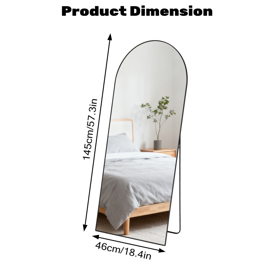 Full-Length Rectangle Floor Mirror – Standing Body Mirror