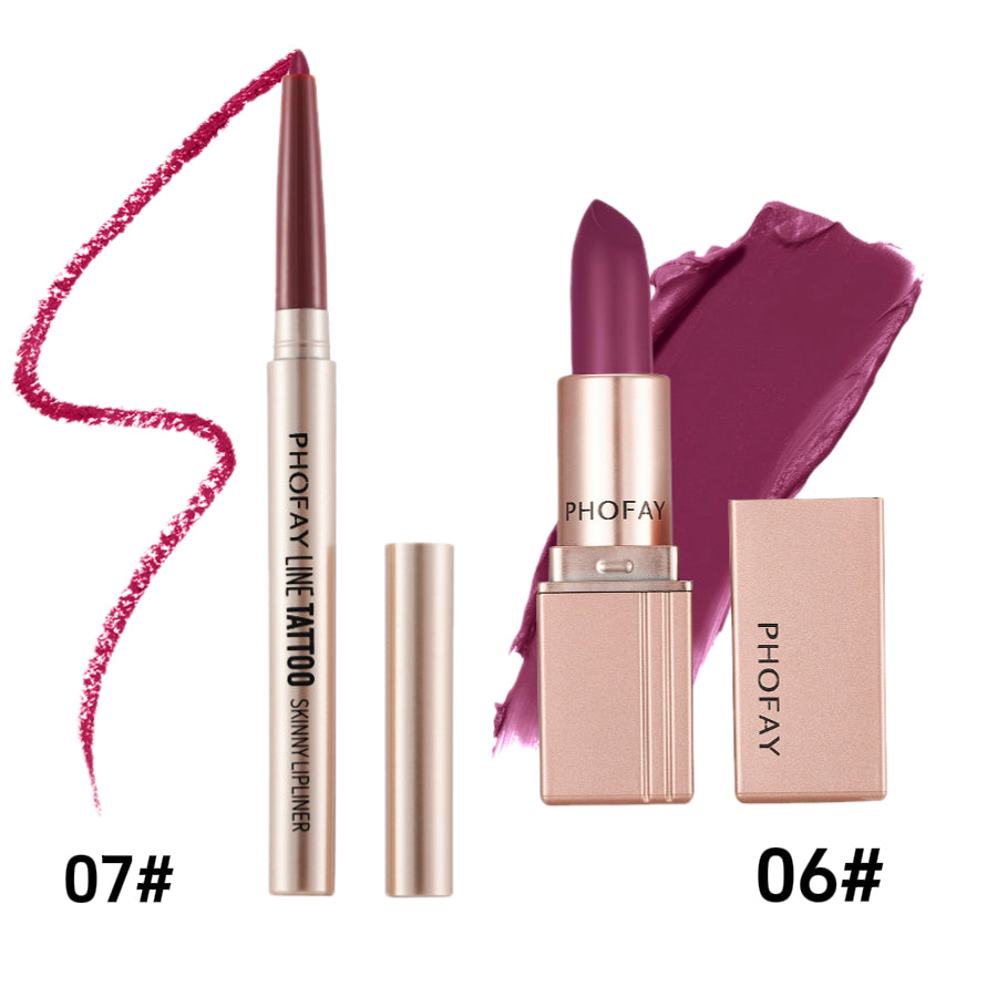 PHOFAY Long-Lasting Matte Lipstick – Smooth, Bold, & Hydrating Lip Color