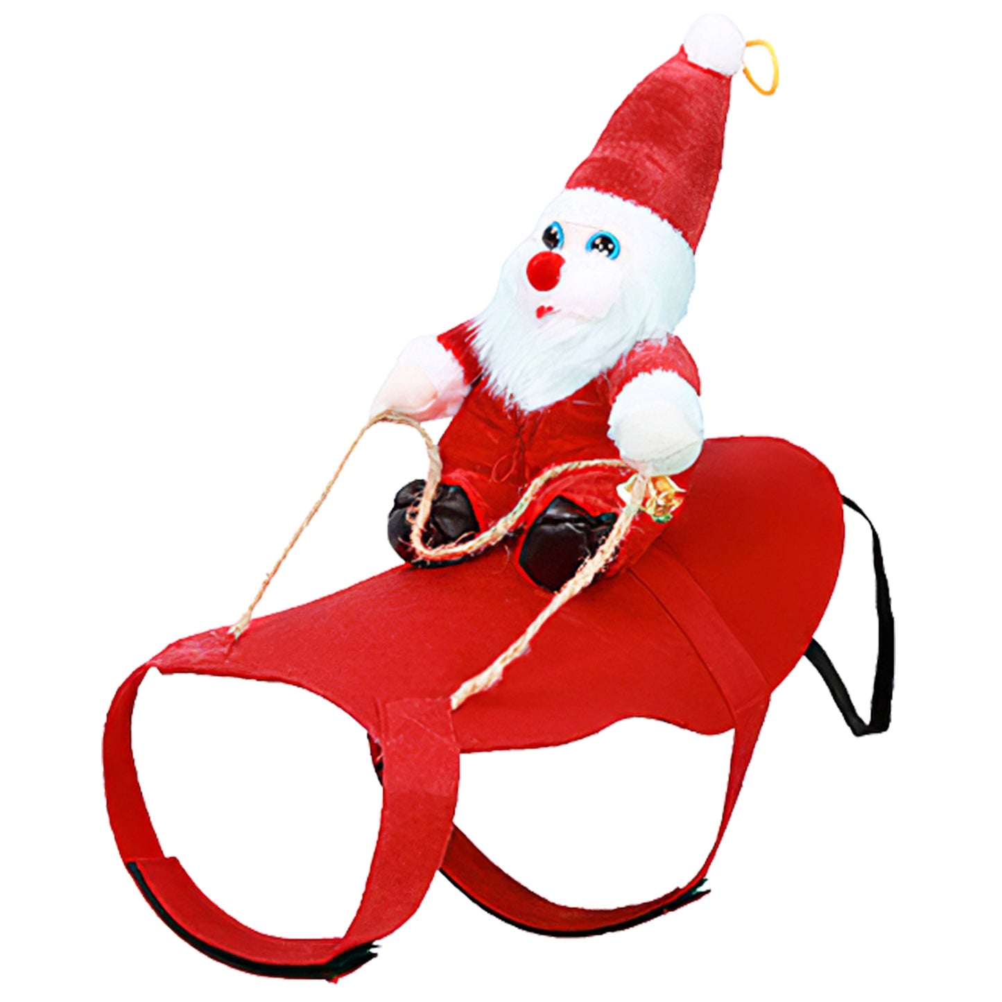 Pet Christmas Costume – Santa Claus Dog & Cat Winter Coat with Bell | Red Holiday Outfit (S–XL)