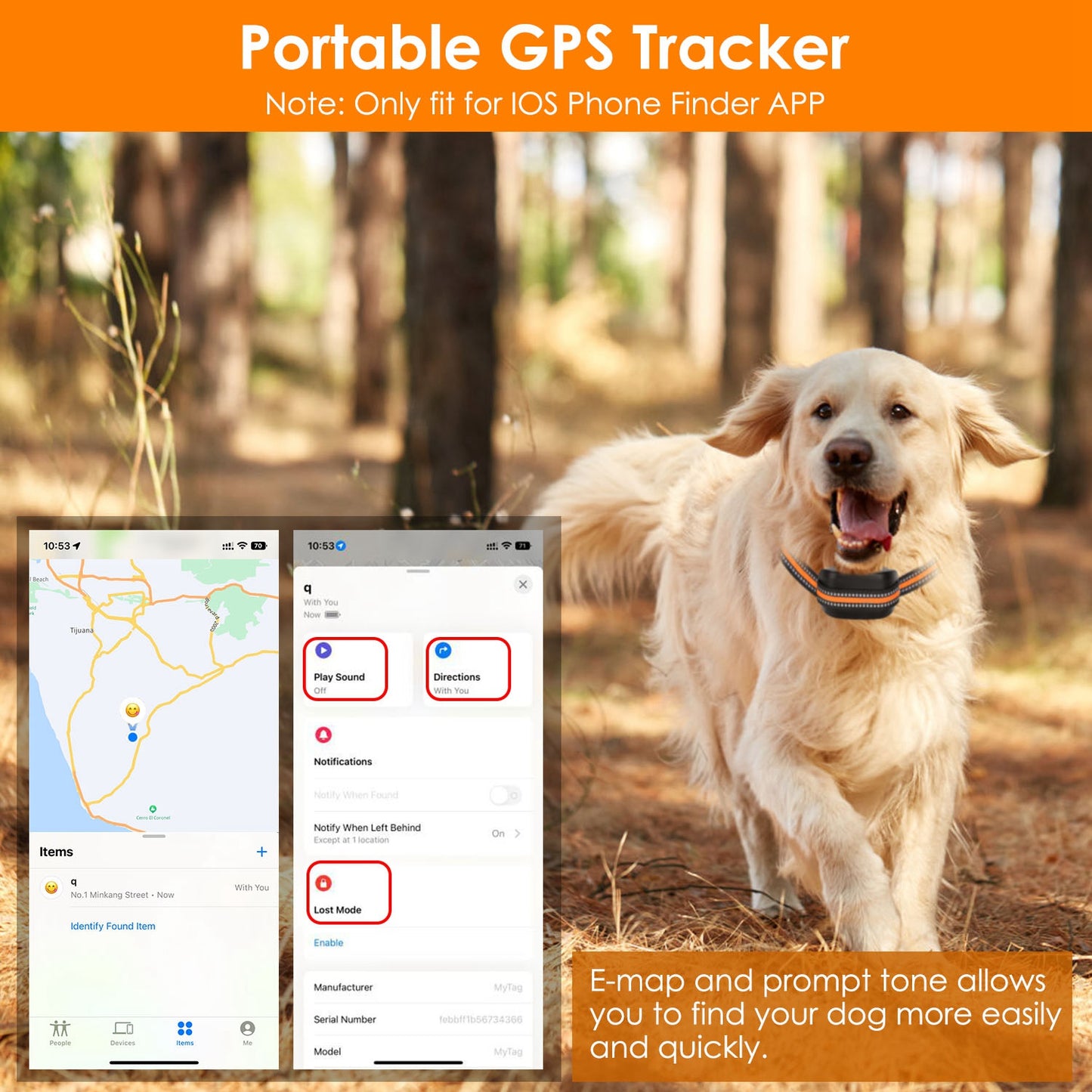 Wireless GPS Dog Fence Collar with Tracker – Waterproof, For Small to Large Dogs