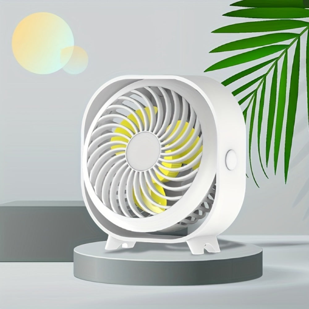 Random Color Mini Rechargeable Desktop Fan Portable & Quiet