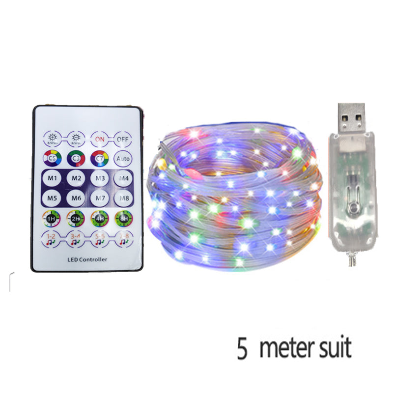 RGB LED Rope Lights Outdoor 200 LEDs With Remote Control