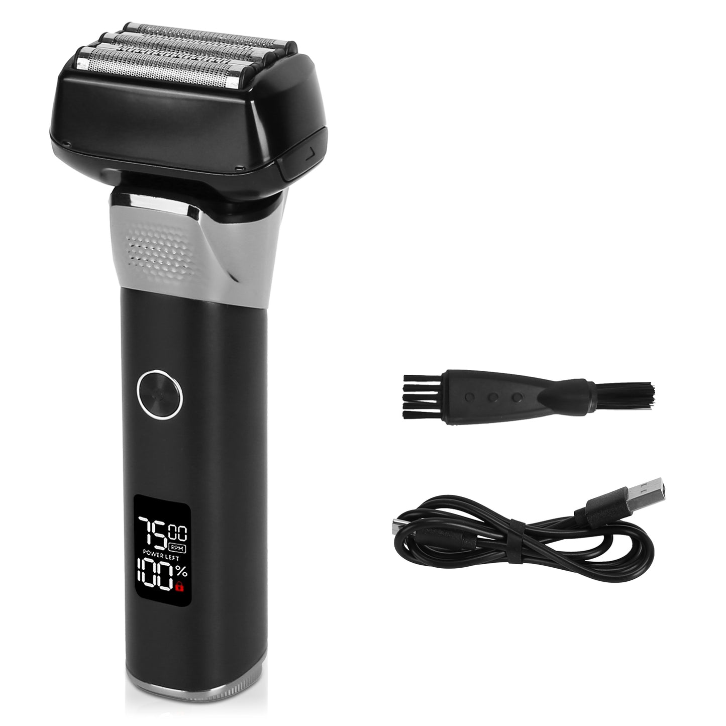 5-Blade Electric Foil Shaver for Men – Wet & Dry, IPX6 Waterproof