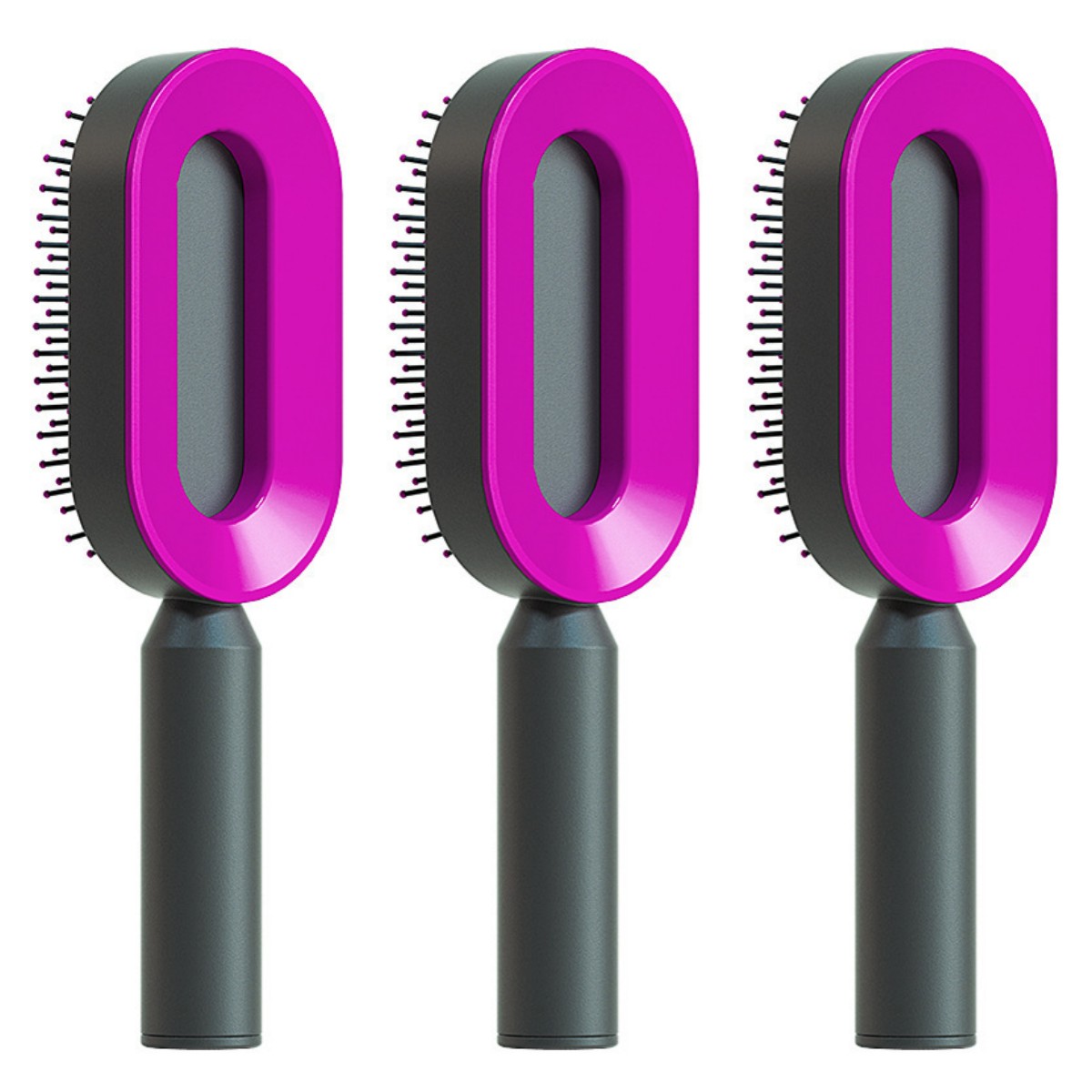 Self-Cleaning Hair Brush – Scalp Massage & Anti-Static Comb