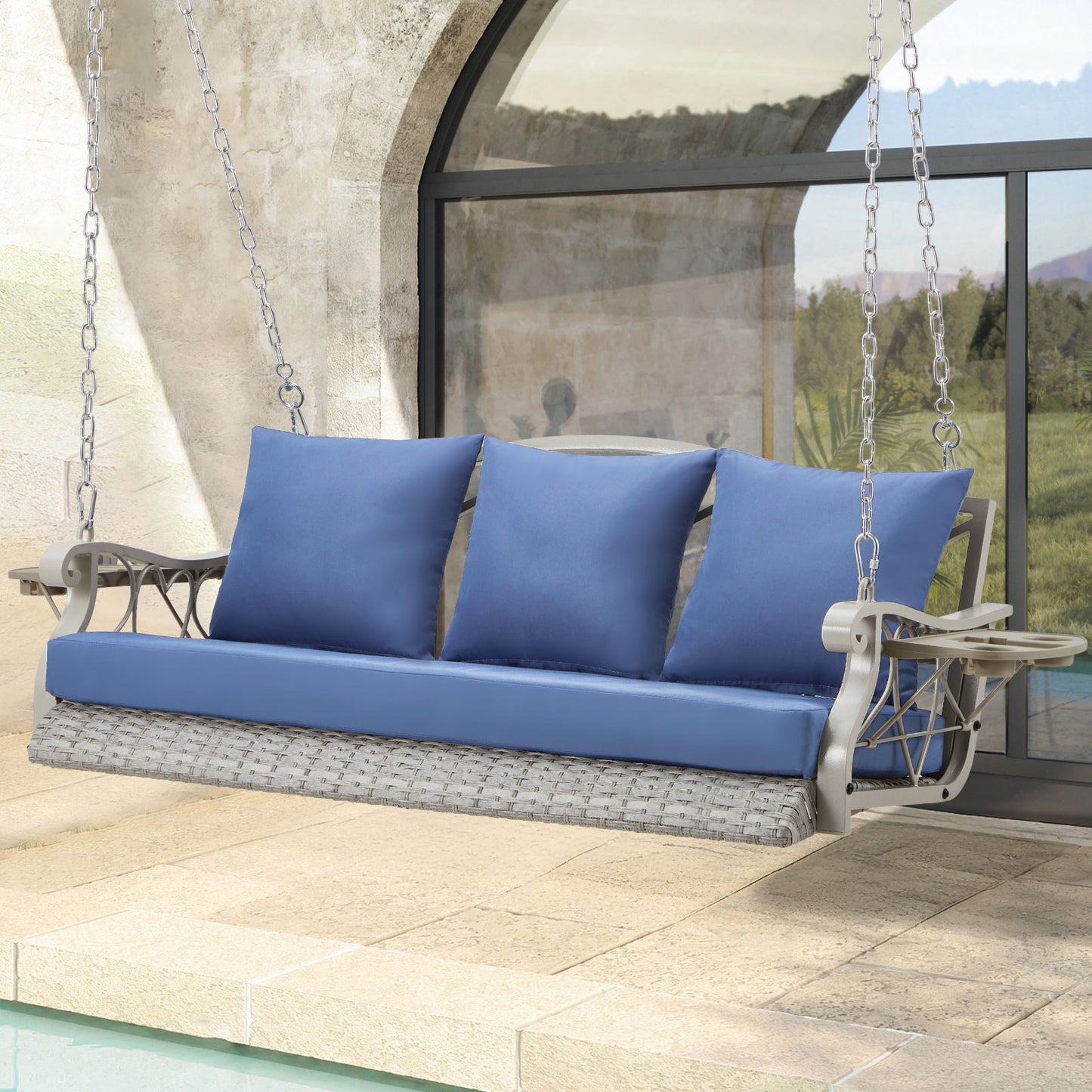 Porch Swing Basket – Outdoor Hanging Chair for Relaxation