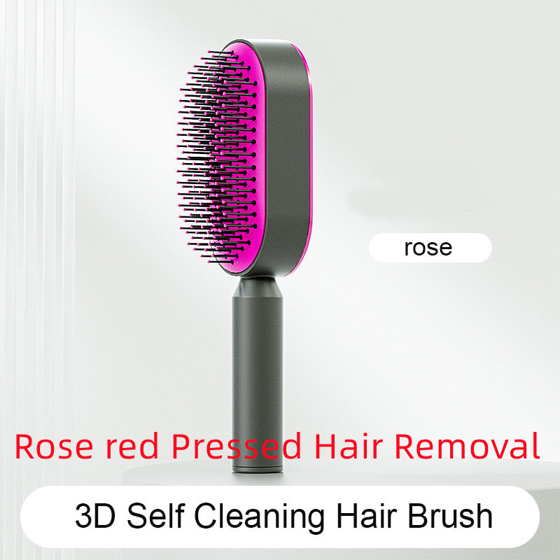 Self-Cleaning Hair Brush – Scalp Massage & Anti-Static Comb