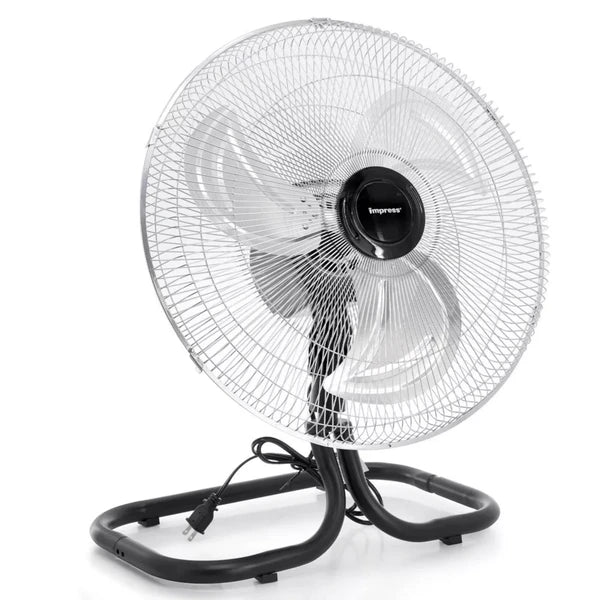 Impress 18-Inch 2-in-1 Chrome Hi-Speed Oscillating Industrial Fan