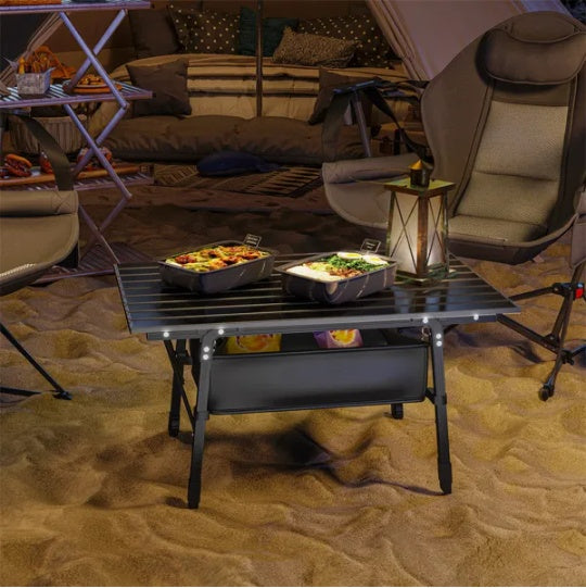 Aluminum Small Folding Dining Table – Portable Lightweight Table