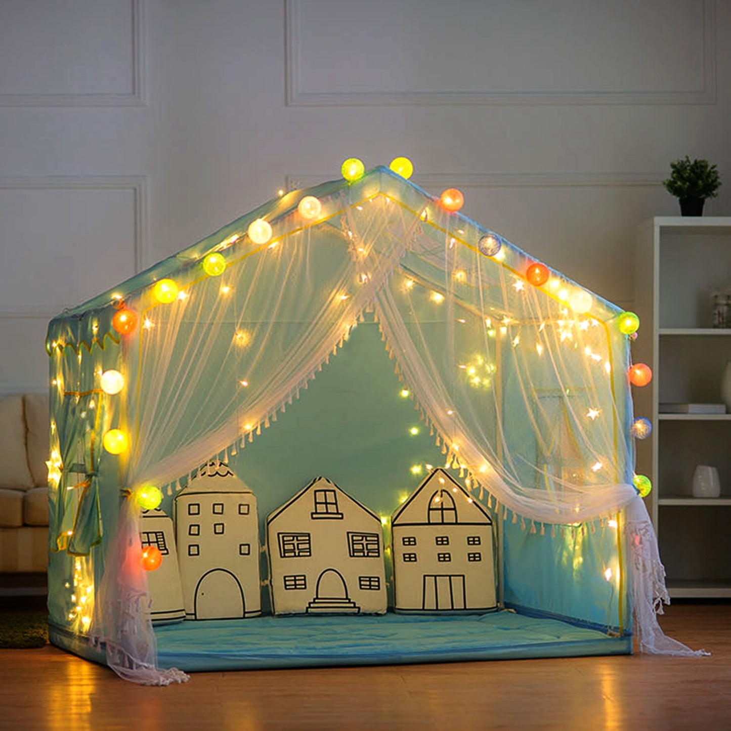 3M 300LED String Curtain Lights With Remote IP44 Waterproof