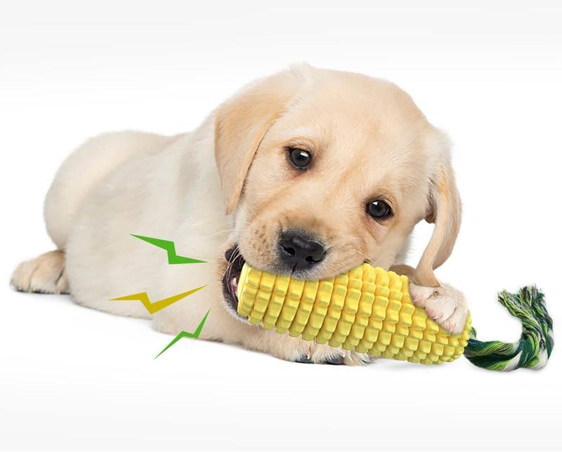 PROKEl Corn Stick Dog Chew Toy – Squeaky Rope for Small, Medium & Large Breeds, 5.8"