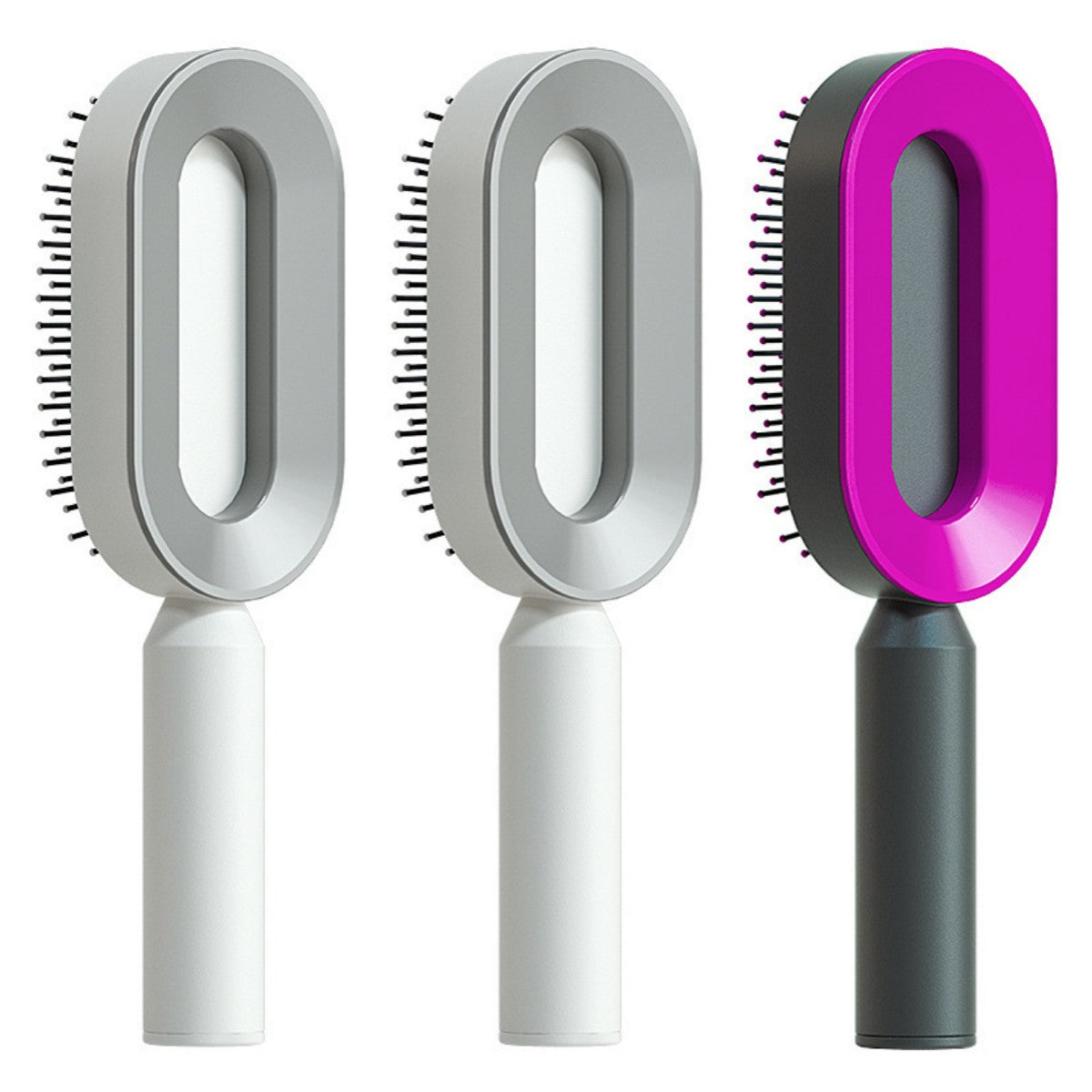 Self-Cleaning Hair Brush – Scalp Massage & Anti-Static Comb