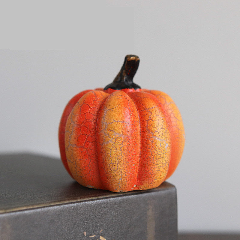 Halloween Pumpkin LED Lantern – Resin Luminous Simulation Candle Lamp