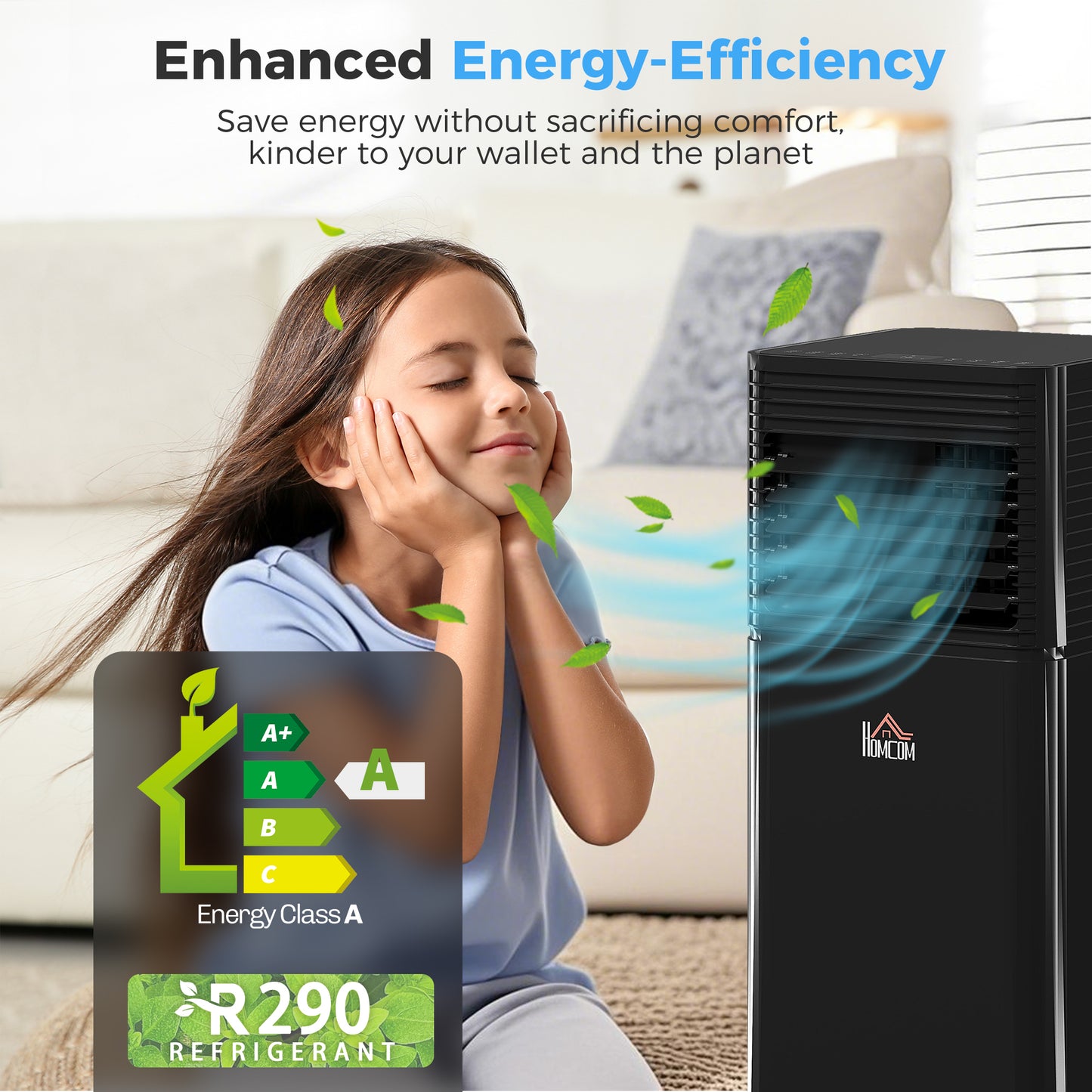 10000 BTU Portable Air Conditioner with Dehumidifier & Remote
