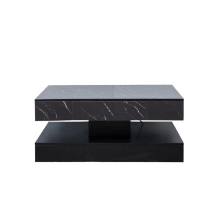 6.93" High LED Coffee Table – Modern Living Room Table with LED Lights
