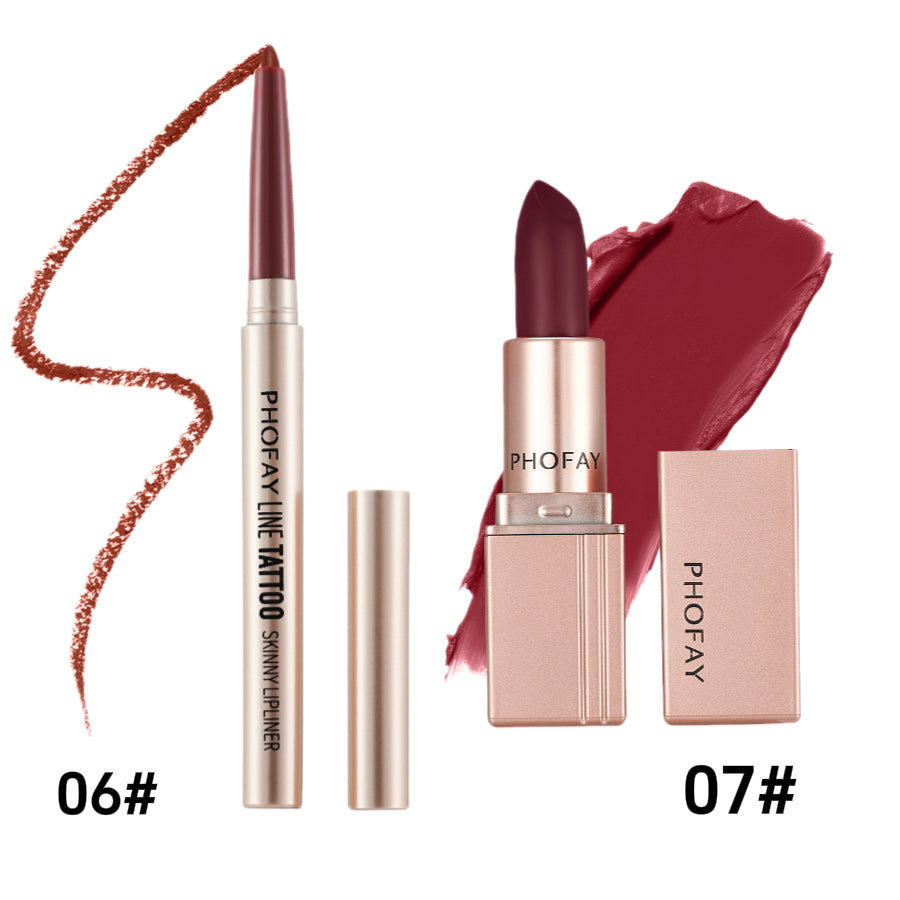 PHOFAY Long-Lasting Matte Lipstick – Smooth, Bold, & Hydrating Lip Color