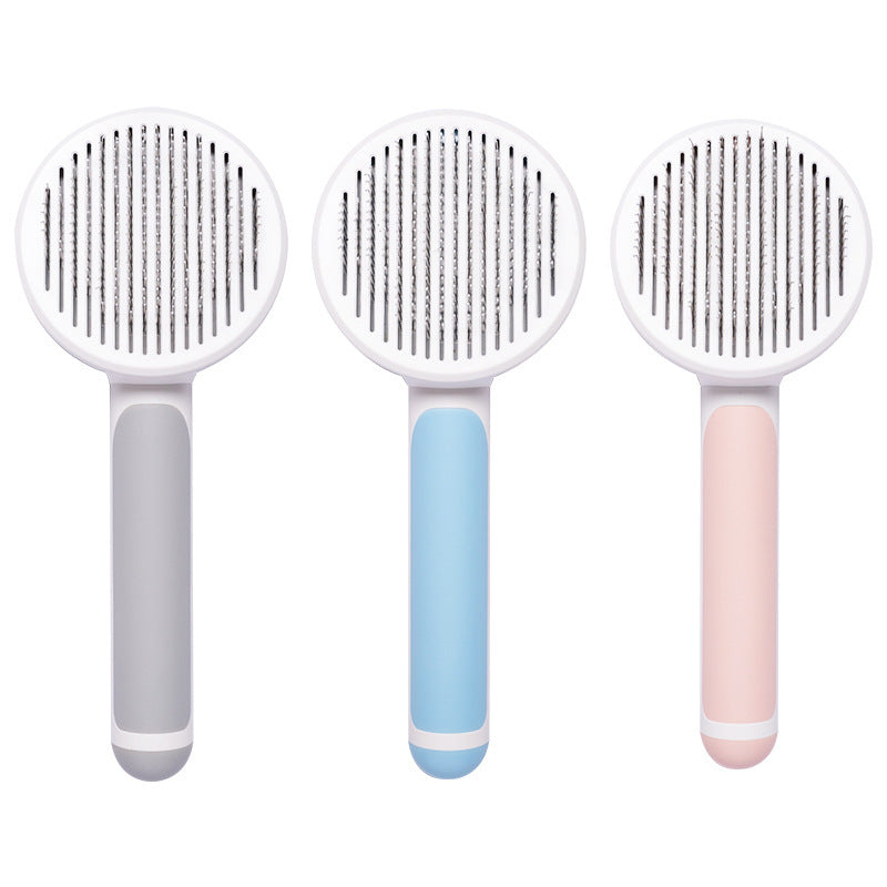 Round Handle Pet Passage Comb – Gentle Grooming Brush for Dogs & Cats