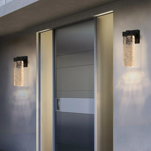 2-Pack Outdoor Transparent LED Crystal Wall Lights With Sensor