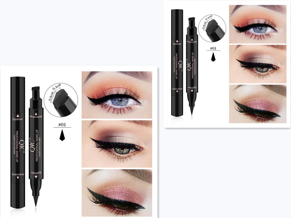 Double-Headed Wing Seal Eyeliner – Waterproof, Smudge-Proof Liquid Eye Liner for Precise Winged Look
