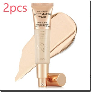 PHOFAY Full Coverage Liquid Foundation – Long-Lasting Matte, Smooth Finish