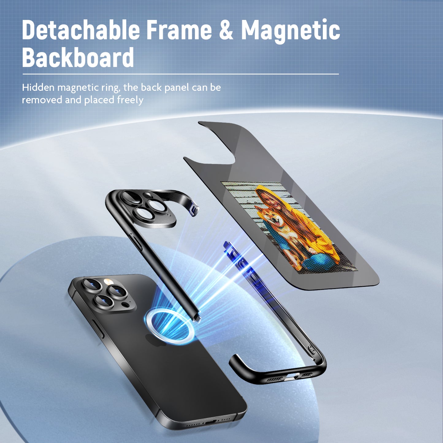 iPhone 15 Pro Max NFC Ink Screen Flip Custom DIY Case