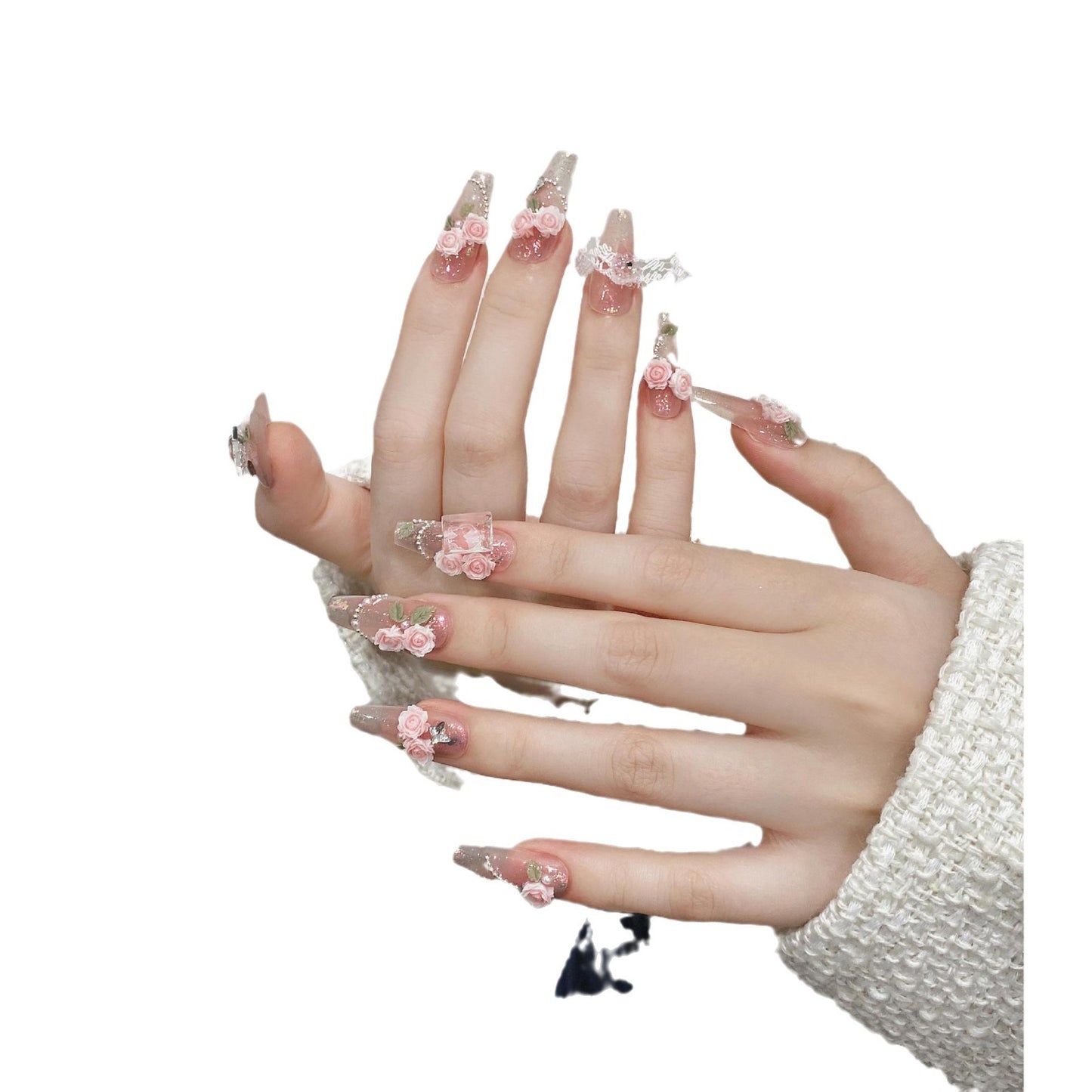 Handmade UV Gel Nail Beauty Patches – Semi-Cured Nail Wraps, Salon Finish, Long-Lasting Glossy Manicure Stickers
