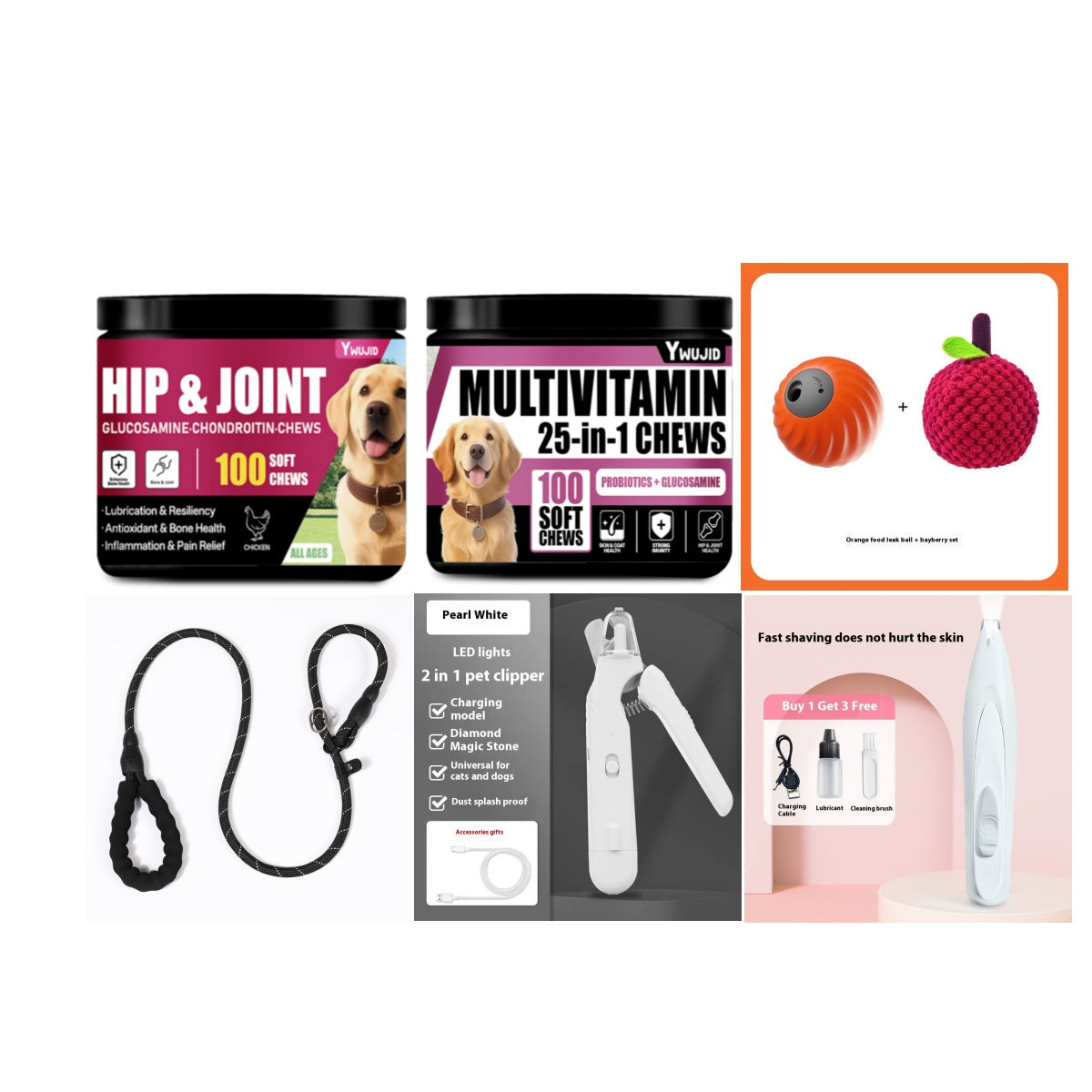 2-in-1 Pet Nail Clippers with LED Light – Dog & Cat Paw Trimmer with Safety Blood Guard