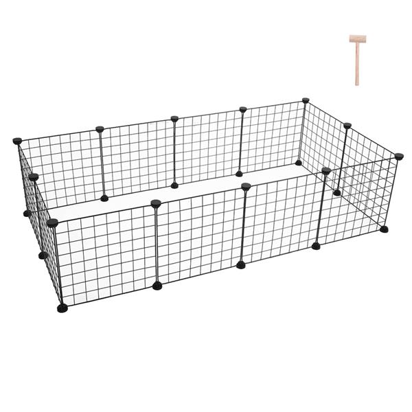 Iron Mesh Fence Panels (12 Pieces) – Strong Metal Fencing Set