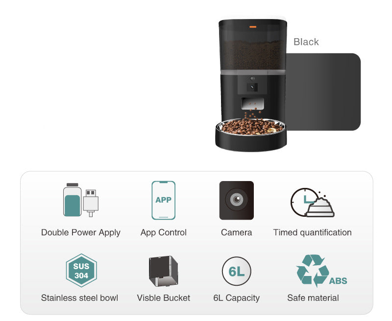 Smart Automatic Pet Feeder with HD Camera & Adjustable Feeding Control