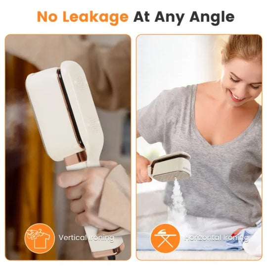 3-in-1 Handheld Travel Garment Steamer – 1000W, 180° Rotating Head, Flat Iron & Clip, Dry & Wet Ironing, 20oz Leak-Proof Tank, Lightweight for Home & Travel