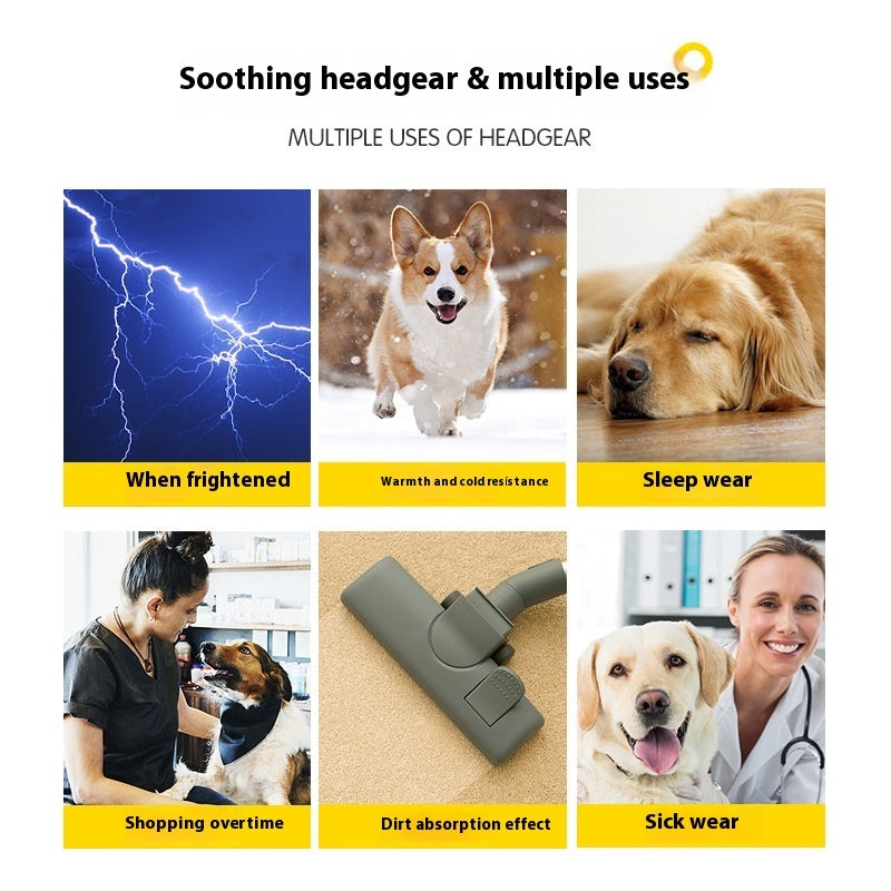 Pet Dog Comforter Headband & Scarf Set – Soft Cozy Winter Accessory